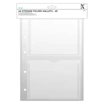 Tesco Xcut A4 Storage Wallets with A5 Pockets, Clear, A4 offer