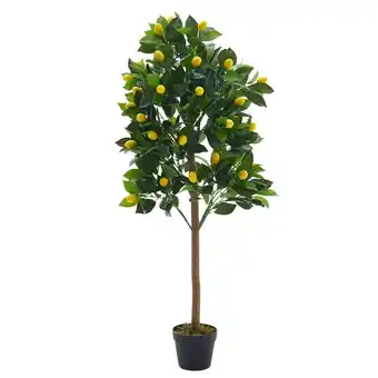 Tesco Living and Home 120cm Artificial Potted Lemon Tree offer