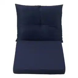 Tesco Living and Home 2 Pcs Outdoor Sofa Cushion Backrest Set, Dark Blue Blue offer