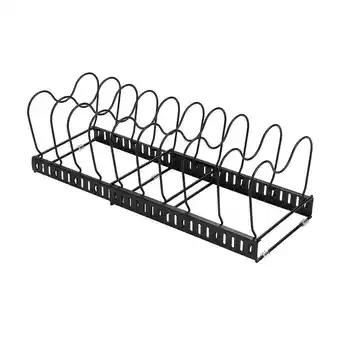 Tesco Living and Home Expandable Pot Pan Lid Rack with 10 Dividers offer