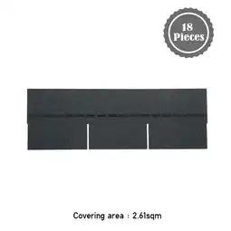 Tesco Living and Home 18Pcs 3-Tab Asphalt Shingles Bitumen Roofing Black offer