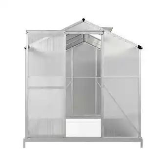 Tesco Living and Home Aluminium Greenhouse with 1 Window & Foundation - White 2.5*1.9*1.95M offer