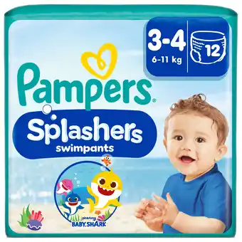 Tesco Pampers Splashers Baby Shark Size 3-4 Swim Nappies 12 Pack offer