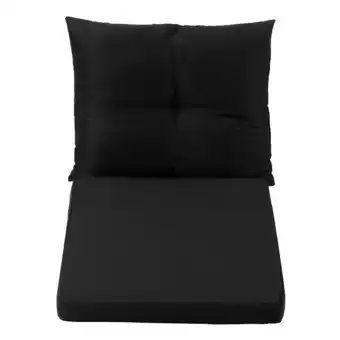 Tesco Living and Home 2 Pcs Outdoor Sofa Cushion Backrest Set, Black Black offer