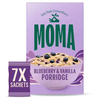 Tesco MOMA Blueberry & Vanilla Porridge 7 Sachets 280g offer