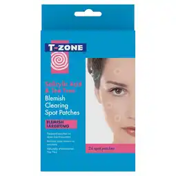 Tesco T-Zone Salicylic Acid & Tea Tree Blemish Clearing Spot Patches x24 offer