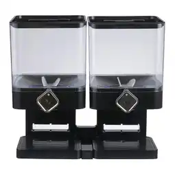 Tesco Living and Home Double Square Cereal Dispenser, Black offer