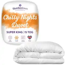 Tesco Slumberdown Chilly Nights Duvet, 15 Tog, Super King offer