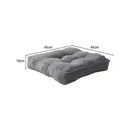 Tesco Living and Home Thicken Square Velvet Seat Cushion - Grey 45*45cm offer