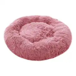 Tesco Living and Home Calming Round Donut Plush Dog Cuddler Bed, 70cm, Pink Pink | M offer