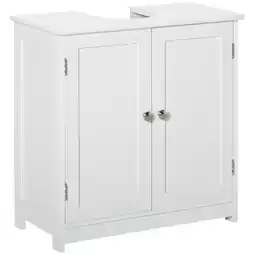 Tesco kleankin Under-Sink Storage Cabinet w/ Adjustable Shelf White White | White offer