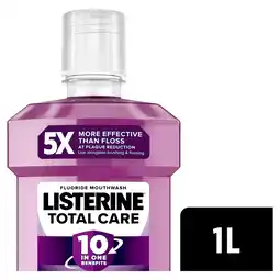 Tesco Listerine Total Care 10-in-1 Benefit Clean Mint Mouthwash 1L offer