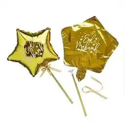 Tesco Eid Mini Foil Balloon Wand Set 25cm / 10 in - Pack of 5 offer