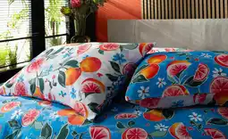 Tesco Citrus Fruits 200 Thread Count Cotton Rich Reversible Duvet Cover Set Multi | King offer