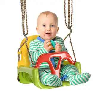 Tesco Outsunny 3 in 1 Kids Swing Seat, Adjustable Toddler Swing Chair, Green offer