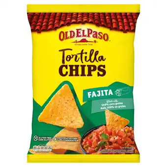 Tesco Old El Paso Tortilla Chips Fajita Flavour 185g offer