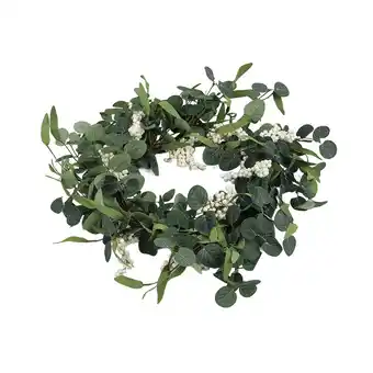 Tesco Living and Home Artificial Topiary Wreath Eucalyptus Leaf, 55cm offer