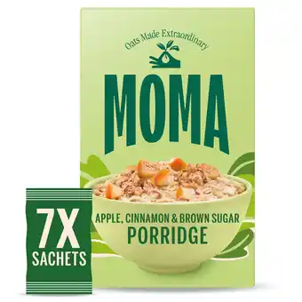 Tesco MOMA Apple Cinnamon & Brown Sugar Porridge 7 Sachets 280g offer