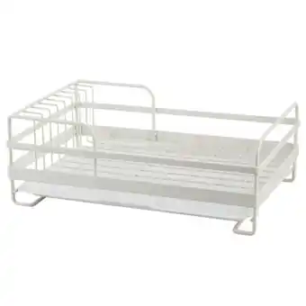 Tesco Living and Home Metal Dish Drainer Rack with Removable Tray , White White offer