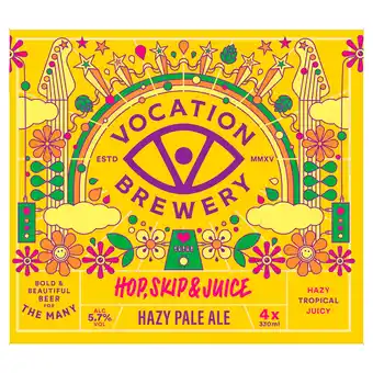 Tesco Vocation Hop Skip & Juice Pale Ale 4X330ml offer