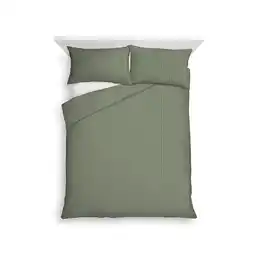 Tesco F&F Home Olive Green Waffle Duvet Double offer