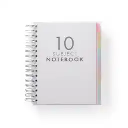 Tesco Paperchase Rainbow A5 10 Subject Notebook offer