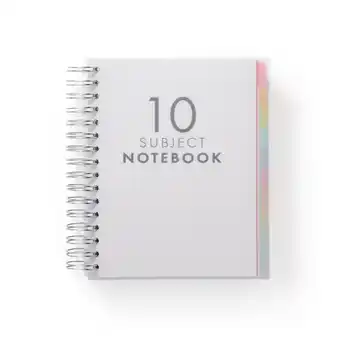 Tesco Paperchase Rainbow A5 10 Subject Notebook offer