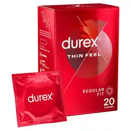 Tesco Durex Thin Feel Condoms Enhanced Sensitivity Regular Fit 20 Pack offer