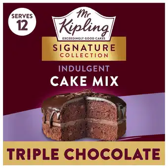 Tesco Mr Kipling Signature Triple Chocolate Cake mix 416g offer