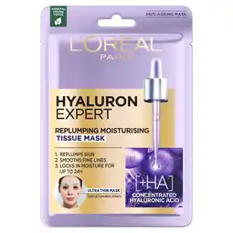 Tesco L'Oreal Paris Hyaluron Expert Replumping Tissue Mask 28g offer