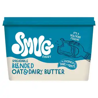 Tesco Smug Spreadable Blended Oat and Dairy Butter 400g offer