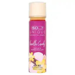 Tesco So Unique Vanilla Candy Body Mist 150Ml offer