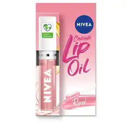 Tesco NIVEA Caring Lip Oil Rose​ 5.5ml offer