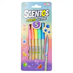 Tesco Scentos Gel Pens Pastel 5 pack offer