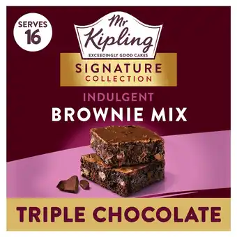 Tesco Mr Kipling Signature Chocolate Brownie Cake Mix 379g offer