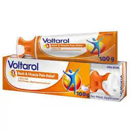 Tesco Voltarol Back & Muscle Pain Relief Gel with No Mess Applicator 100g offer