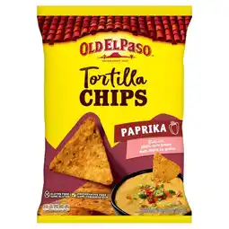 Tesco Old El Paso Tortilla Chips Paprika Flavour 185g offer