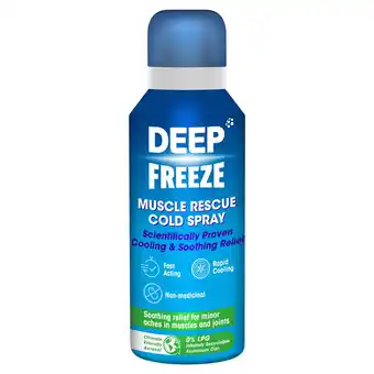 Tesco Deep Freeze Muscle Rescue Cold Pain Relief Spray 72.5ml offer