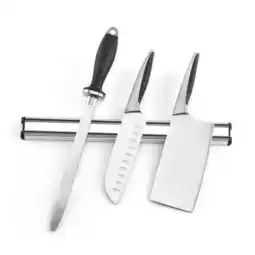 Tesco Glim Glam Kitchen Knife Rack Magnetic Utensil Holder Alumium Strip Bar 2pcs Silver offer