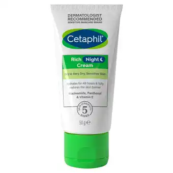 Tesco Cetaphil Rich Night Cream 50G offer