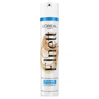 Tesco L'Oreal Elnett Flexible Hold Hair Spray 400ml offer