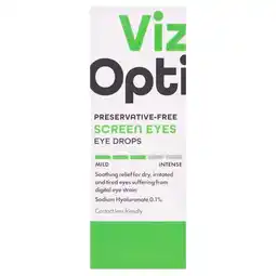 Tesco Viz Opti Preservative Free Screen Eyes Eyes Drops 10ml offer