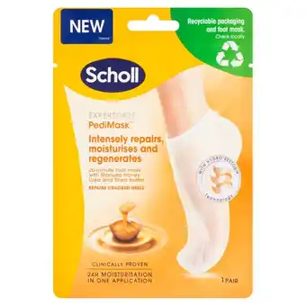 Tesco Scholl ExpertCare Foot Mask with Manuka Honey 1 Pair offer