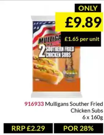 Musgrave MarketPlace Mulligans Souther Fried Chicken Subs offer