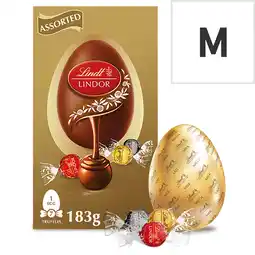 Tesco Lindt Lindor Milk Chocolate Egg with Lindor Assorted Truffles 183g offer