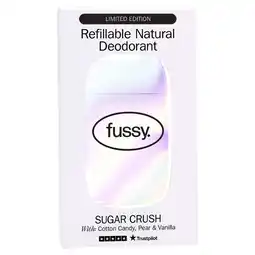 Tesco Fussy Refillable Natural Deodorant Sugar Crush 40g offer