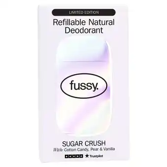 Tesco Fussy Refillable Natural Deodorant Sugar Crush 40g offer