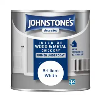 Tesco Johnstones Qd Primer Undercoat White 750Ml offer