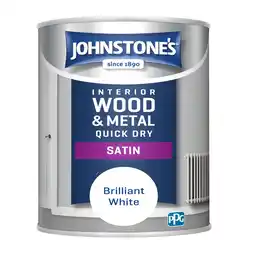 Tesco Johnstones Qd Satin Brilliant White 750Ml offer