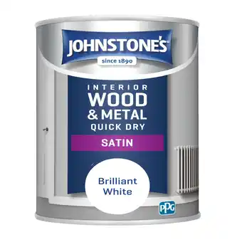 Tesco Johnstones Qd Satin Brilliant White 750Ml offer